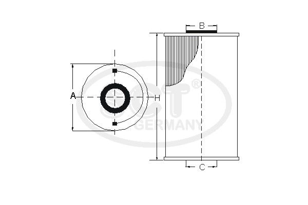 SCT GERMANY Degvielas filtrs ST 706